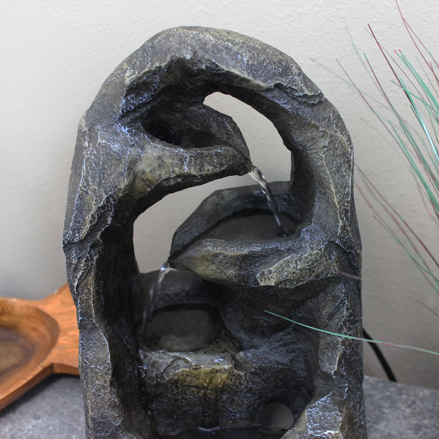Cavernous Rock Tiers Indoor Tabletop Fountain - 12'