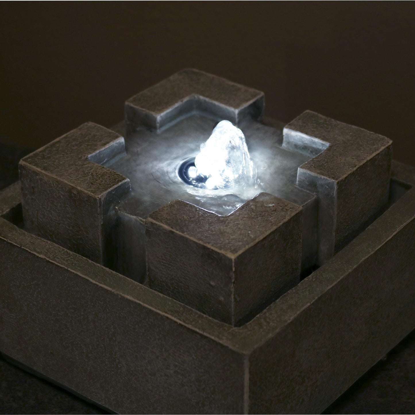 Square Dynasty Bubbling Indoor Tabletop Fountain - 7'