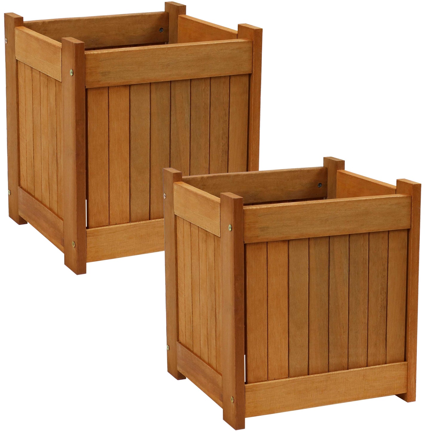 Meranti Outdoor Square Wooden Planter Box - 16'