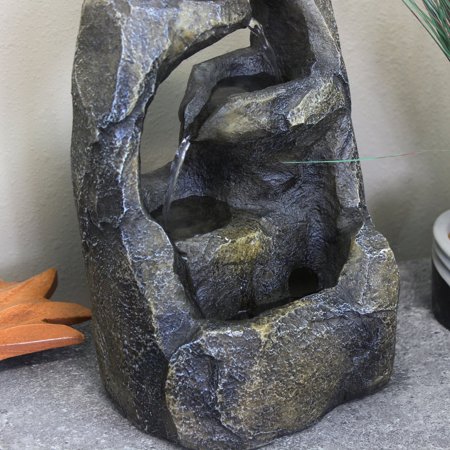 Cavernous Rock Tiers Indoor Tabletop Fountain - 12'