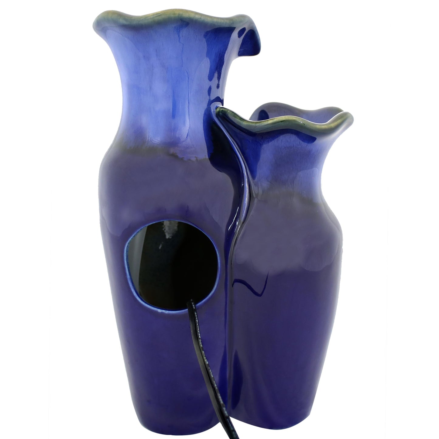 Blue Glazed Pitchers Ceramic Tabletop Fountain - 11'