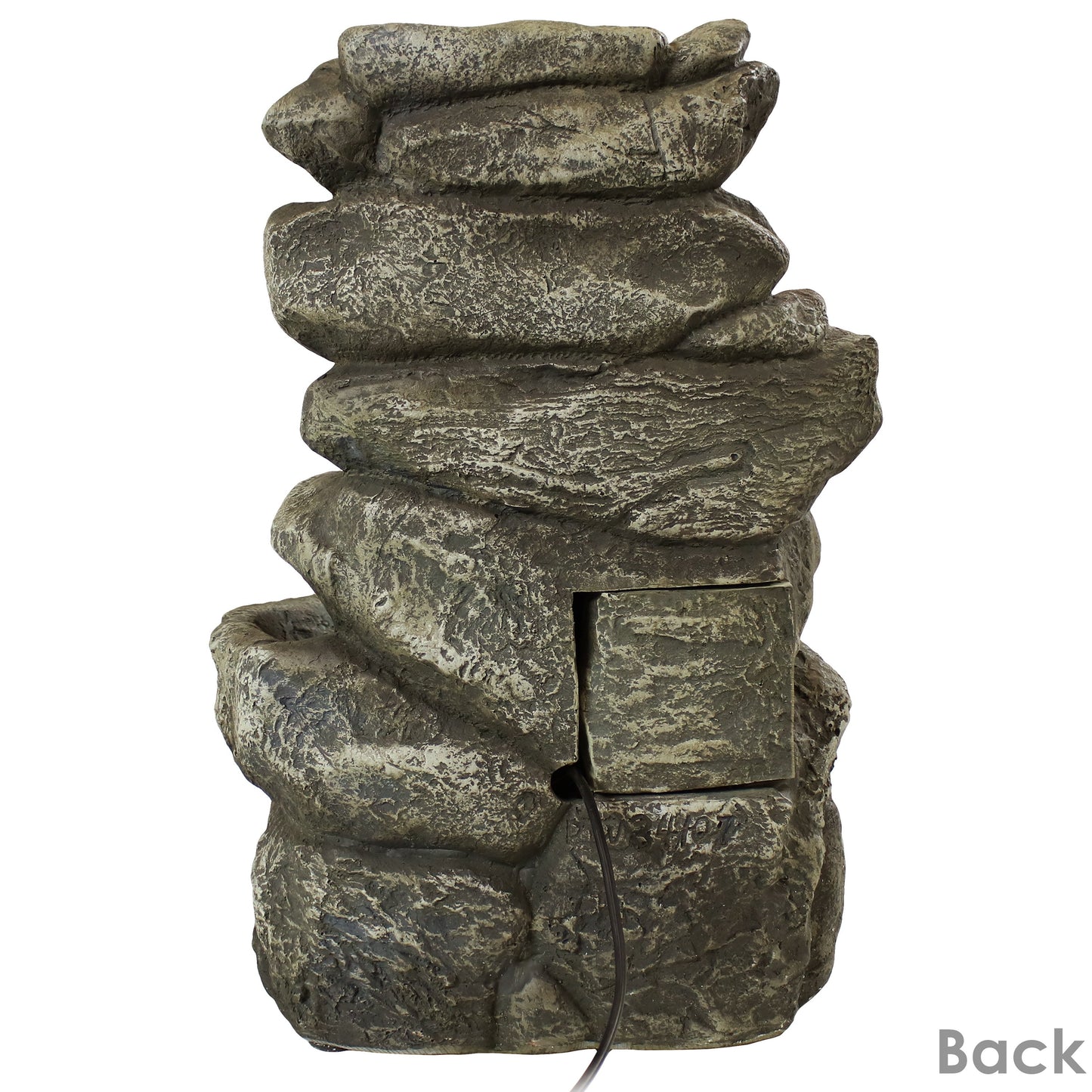 6-Tier Stone Falls Indoor Tabletop Fountain with LED Light - 15'