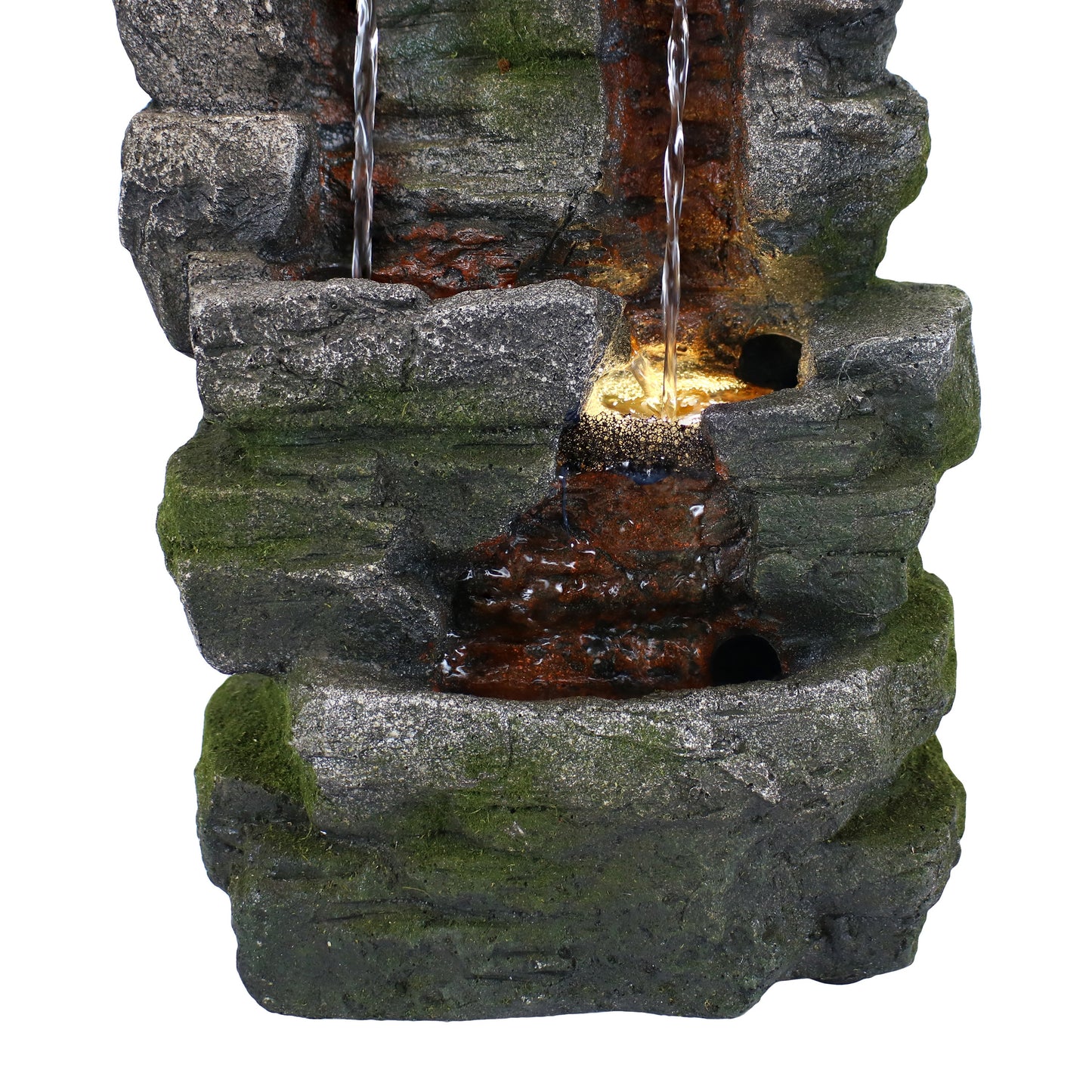 Towering Cave Waterfall Indoor Tabletop Fountain with LED - 14'