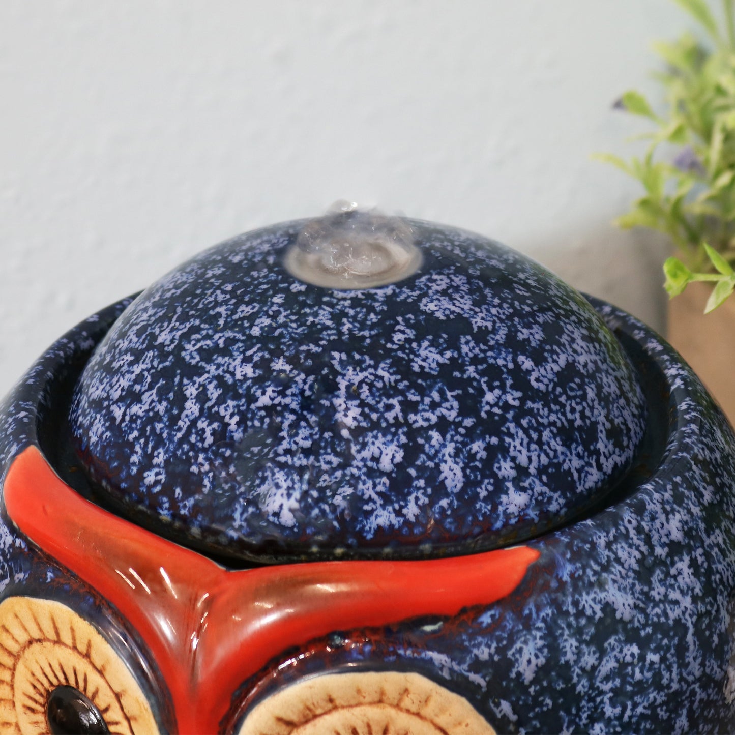 Ceramic Owl Indoor Tabletop Water Fountain - 6'