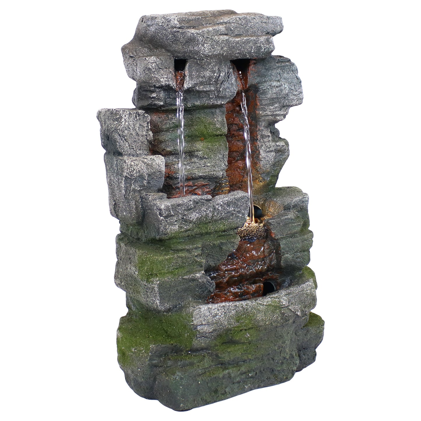 Towering Cave Waterfall Indoor Tabletop Fountain with LED - 14'