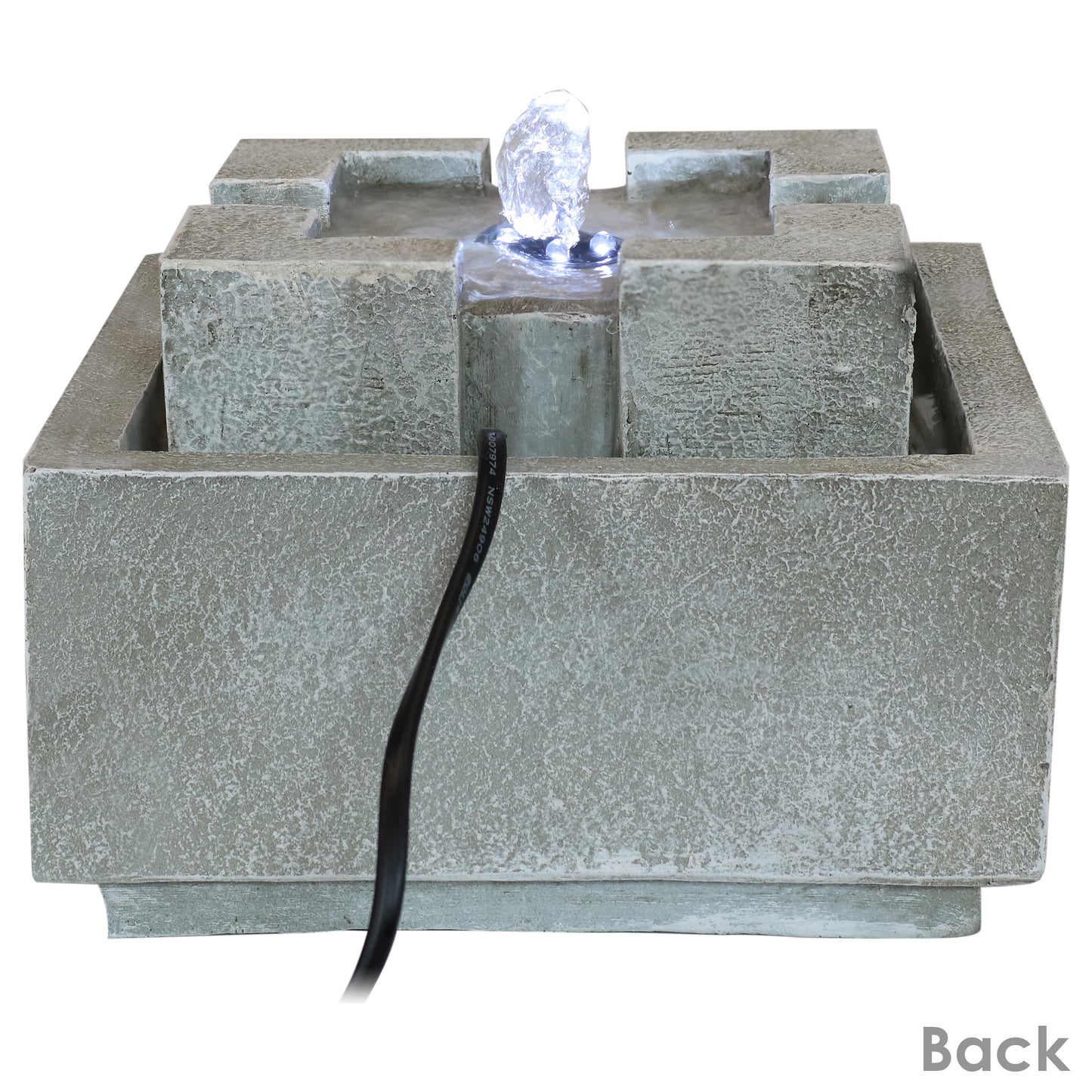 Square Dynasty Bubbling Indoor Tabletop Fountain - 7'