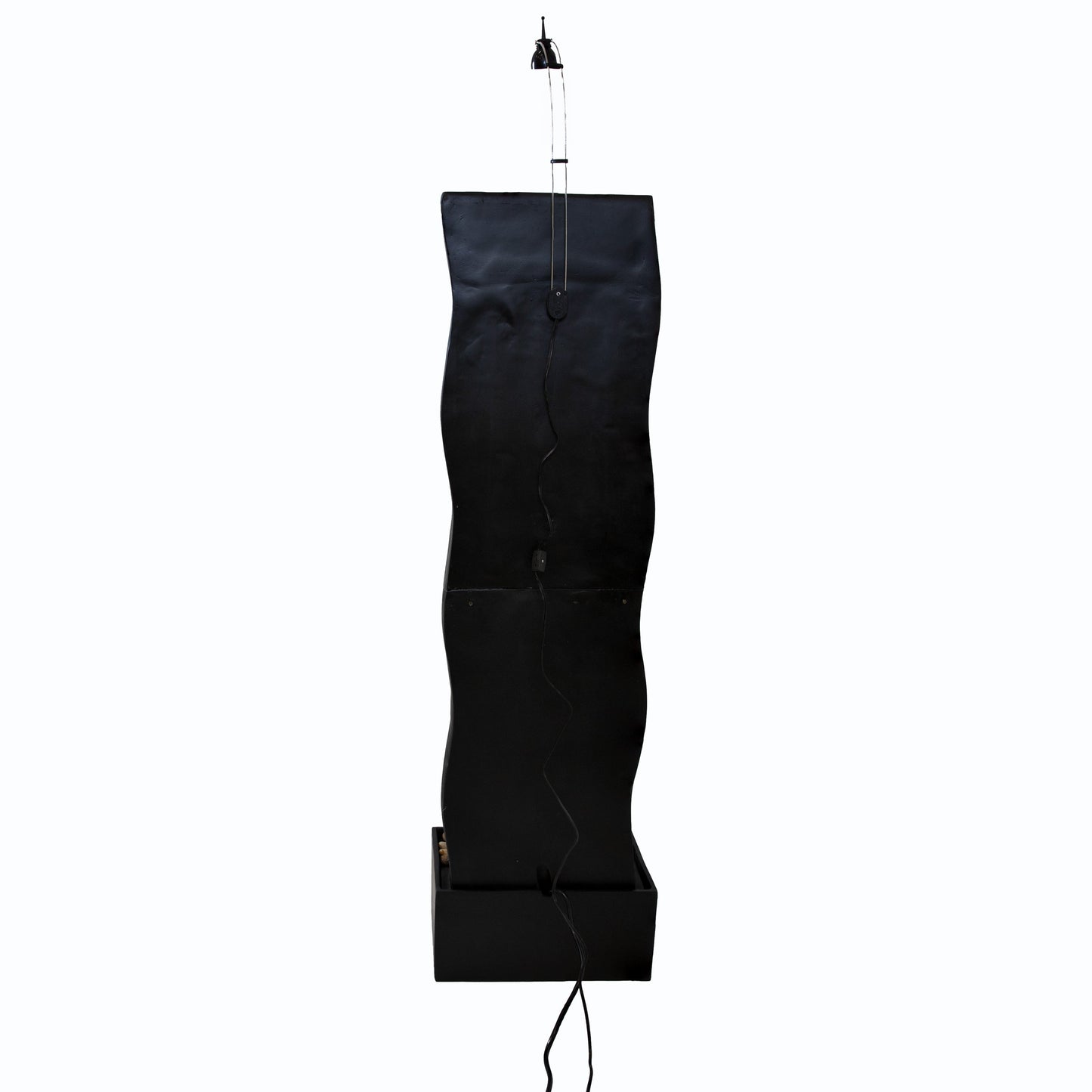 Curved Ridge Slate Tall Indoor Water Fountain with Light - 56'