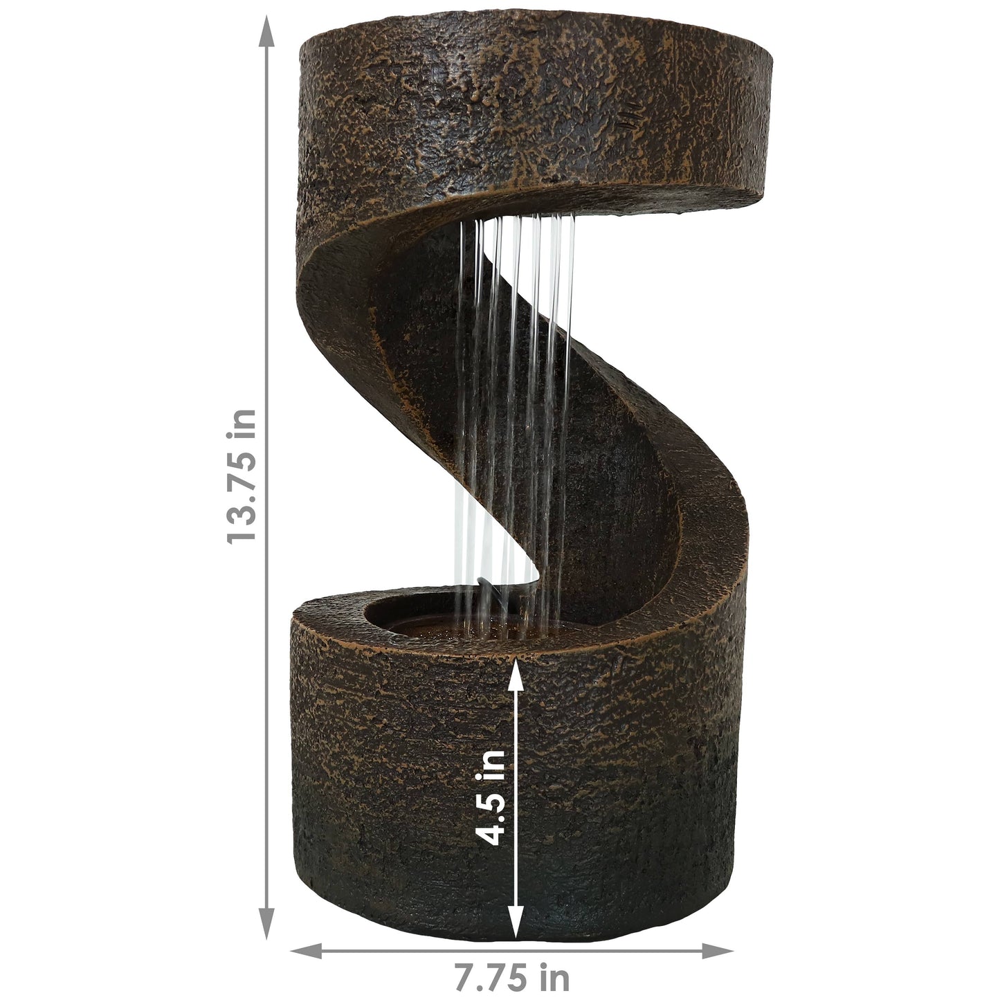 Winding Showers Indoor Waterfall Fountain with LED Light - 13'