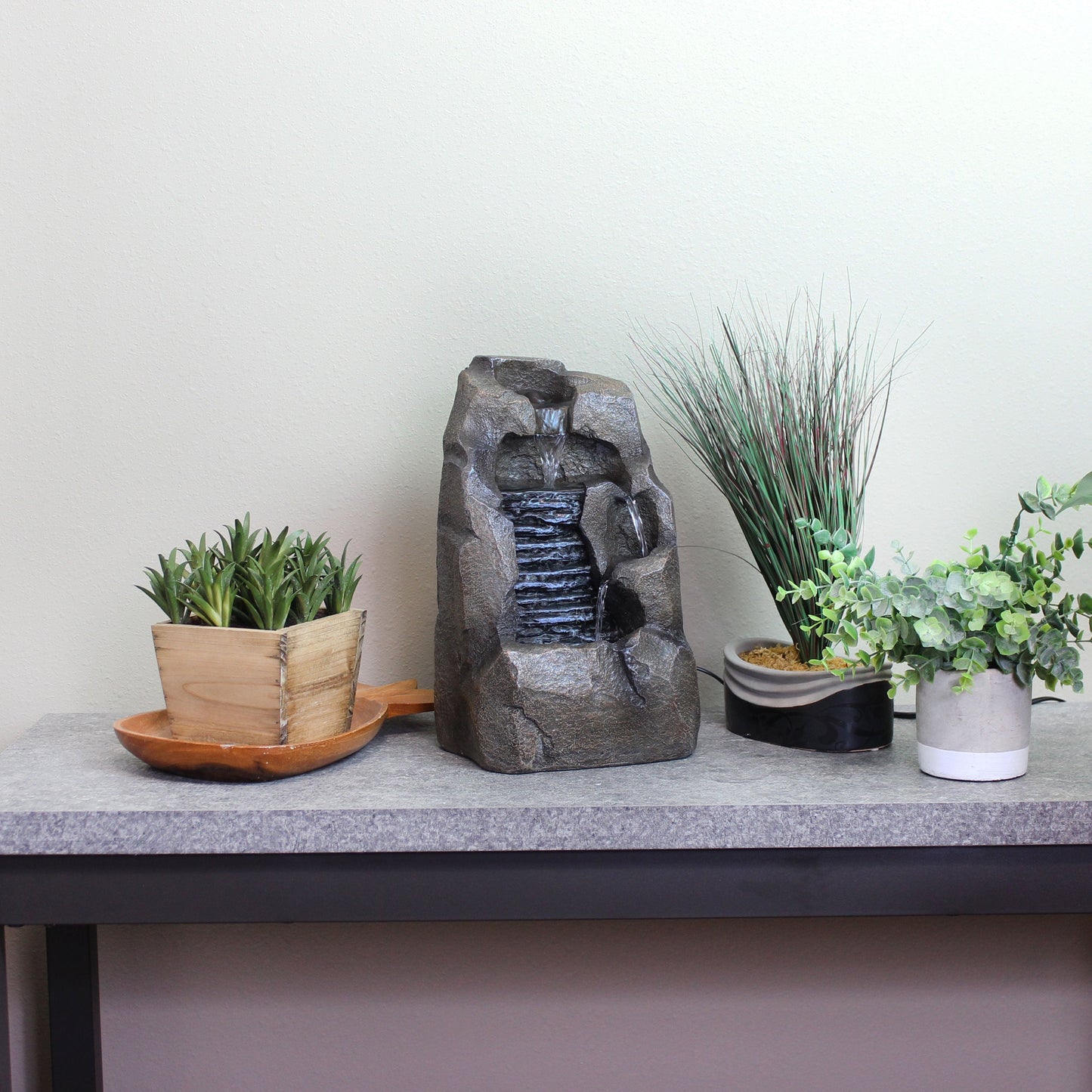 Stony Rock Waterfall Indoor Tabletop Fountain - 11'