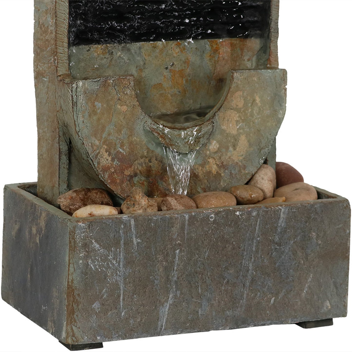 Half Moon Slate Indoor Water Fountain - 16'