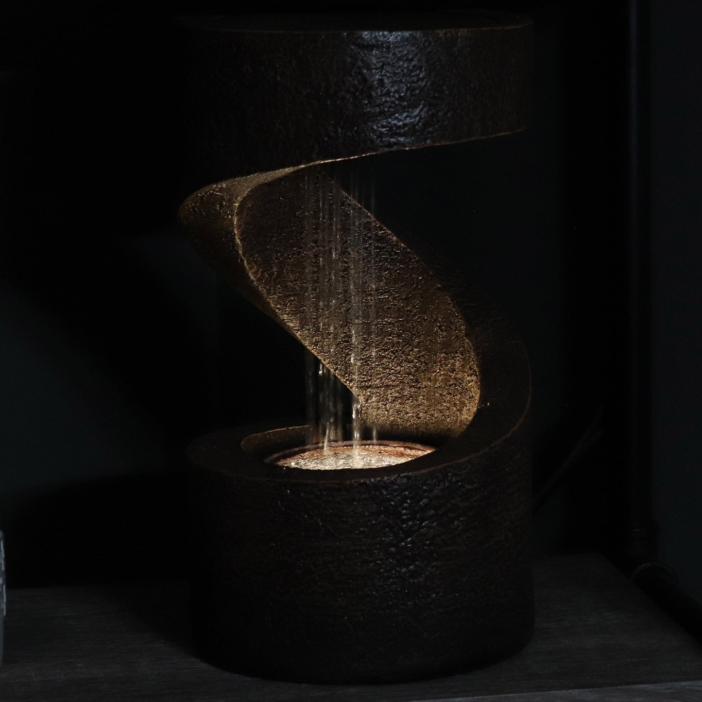 Winding Showers Indoor Waterfall Fountain with LED Light - 13'