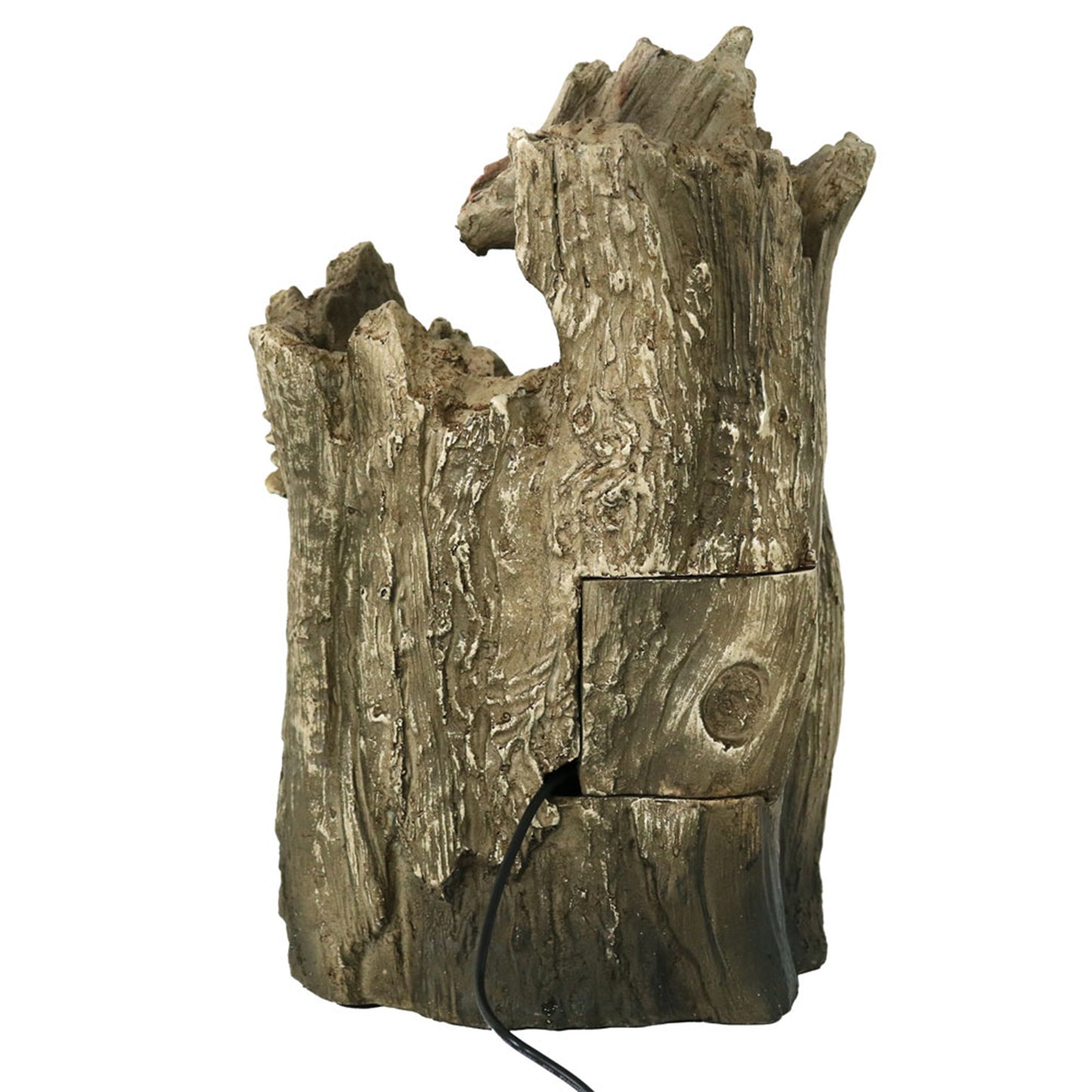 Cascading Caves Tree Trunk Waterfall Fountain with LED Lights - 14'