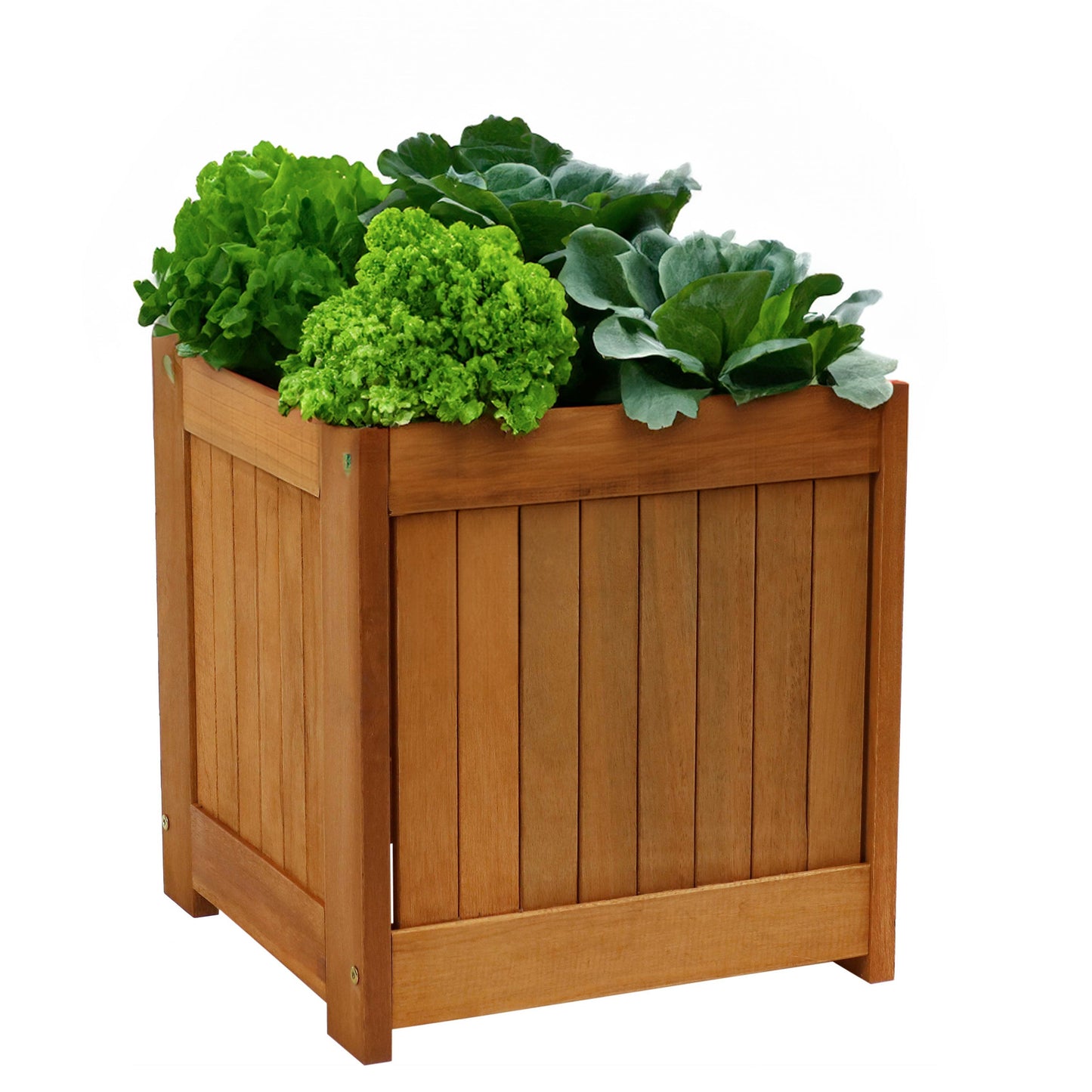 Meranti Outdoor Square Wooden Planter Box - 16'