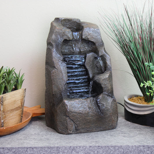 Stony Rock Waterfall Indoor Tabletop Fountain - 11'