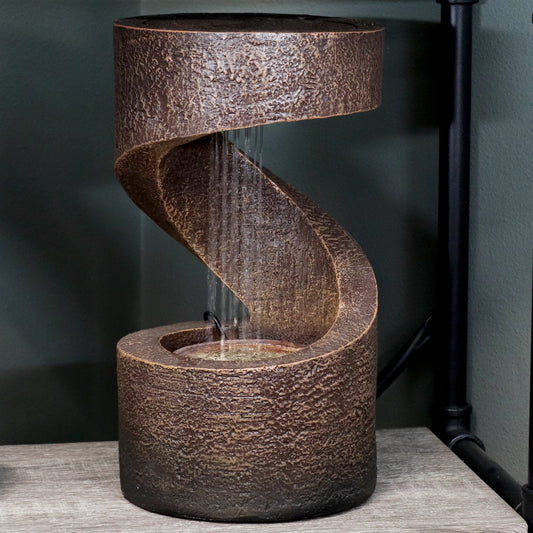 Winding Showers Indoor Waterfall Fountain with LED Light - 13'