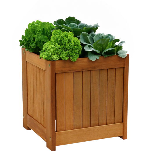 Meranti Outdoor Square Wooden Planter Box - 16'